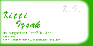 kitti izsak business card